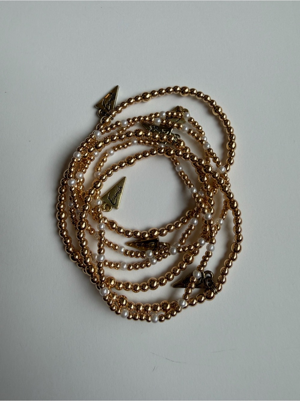 Ermish Bracelets Penny Starter Stack 14k Gold Plated